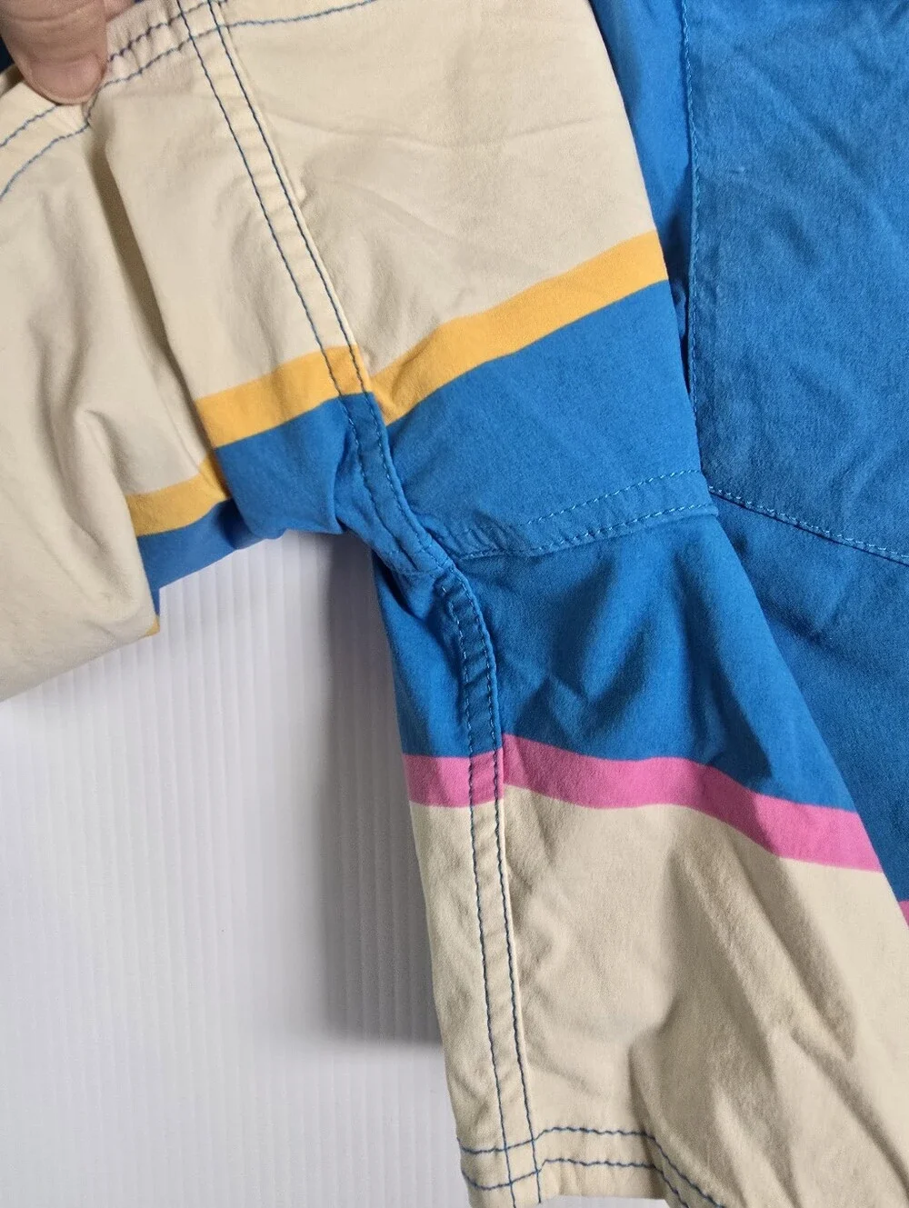 Patagonia Men's Stretch Wavefarer Volley Swim Shorts Colorblock Size M